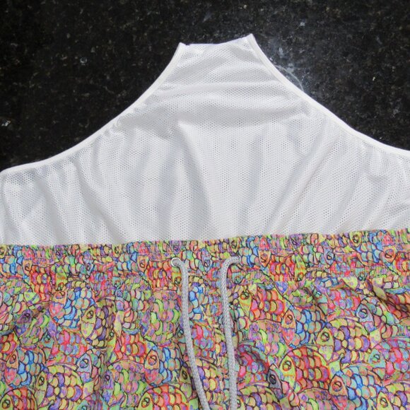 Michael's Men's Mesh Liner Swim Trunks Abstract Fish multicolored sz: 2xl - Picture 15 of 16